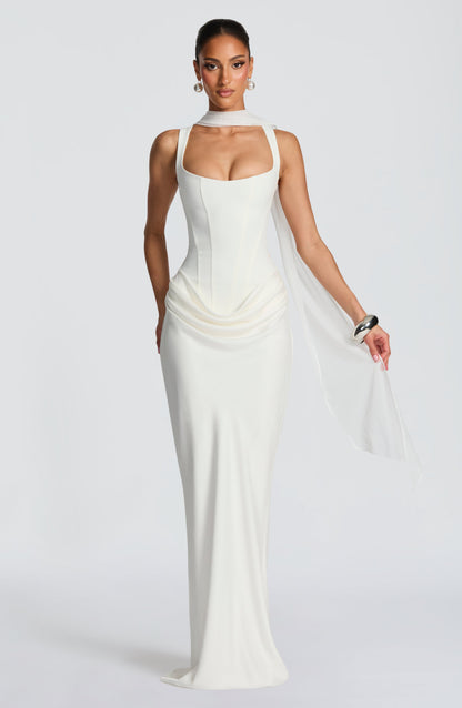 Leonor ❘ Robe maxi à décolleté carré