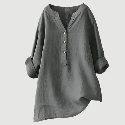 Freja – Chemise en lin légère et confortable avec boutons