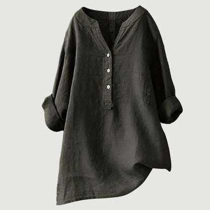 Freja – Chemise en lin légère et confortable avec boutons