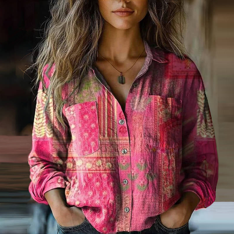 BLOUSE VINTAGE IMPRIMÉE NIVES