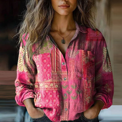 BLOUSE VINTAGE IMPRIMÉE NIVES