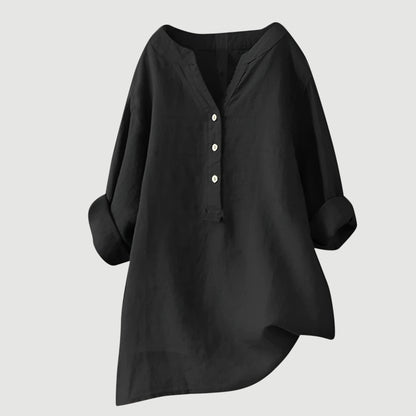 Freja – Chemise en lin légère et confortable avec boutons