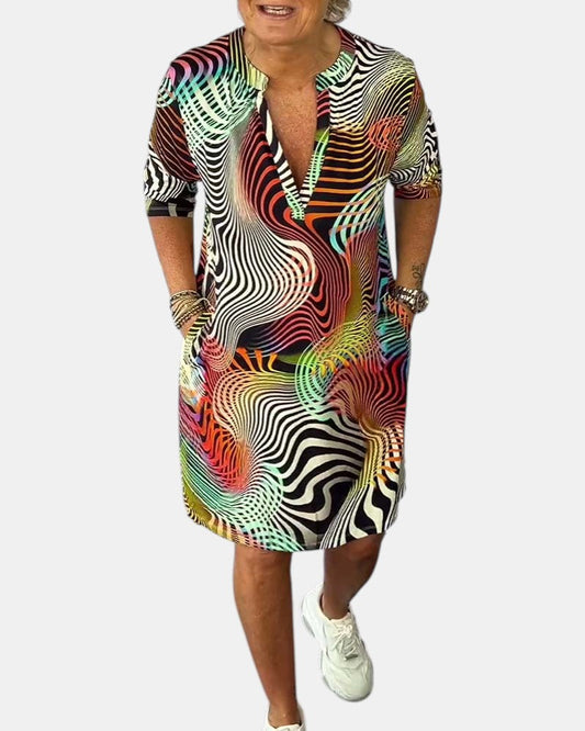 Jessica™ | Robe V-colorée
