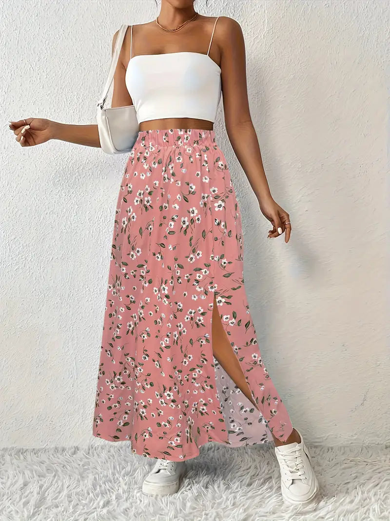 SOLYNNE – JUPE MAXI À IMPRIMÉ FLORAL
