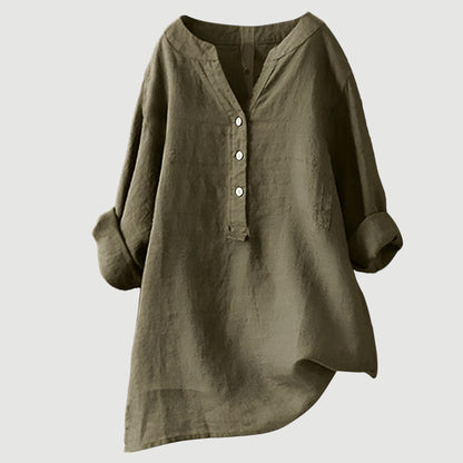 Freja – Chemise en lin légère et confortable avec boutons