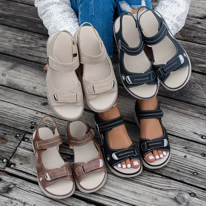 Alia™ | Sandales à talon compensé confortables avec bride de cheville