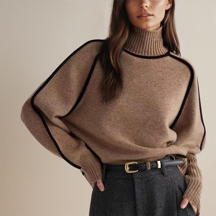 Emilie™ | Pull Col Montant Doux Similaire au Cachemire