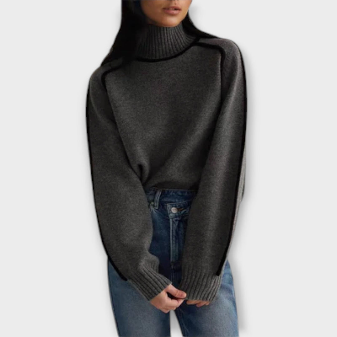 Brielle | Pull à Col Roulé à Côtes pour Femme | Doux et Structuré
