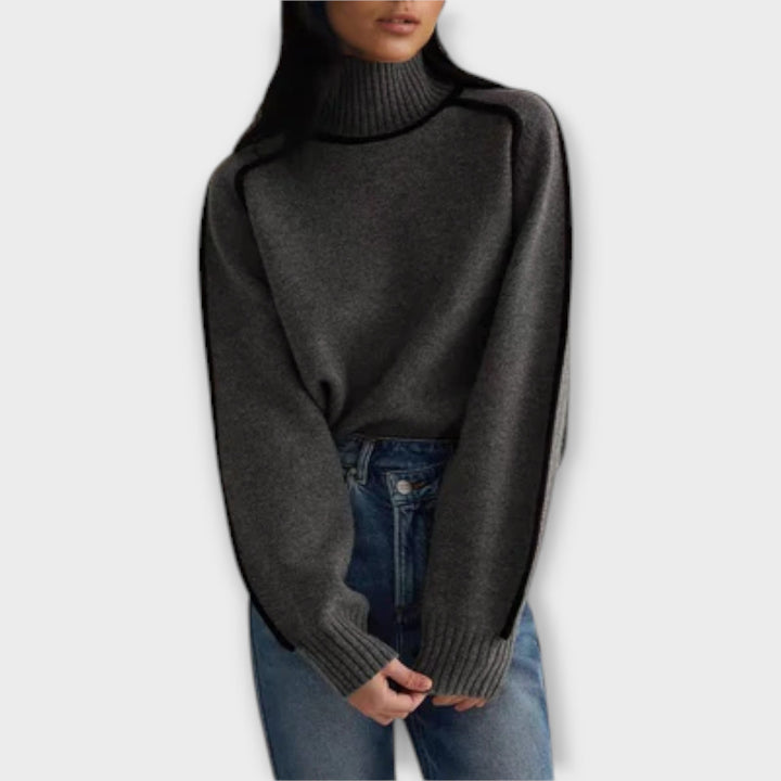 Brielle | Pull à Col Roulé à Côtes pour Femme | Doux et Structuré