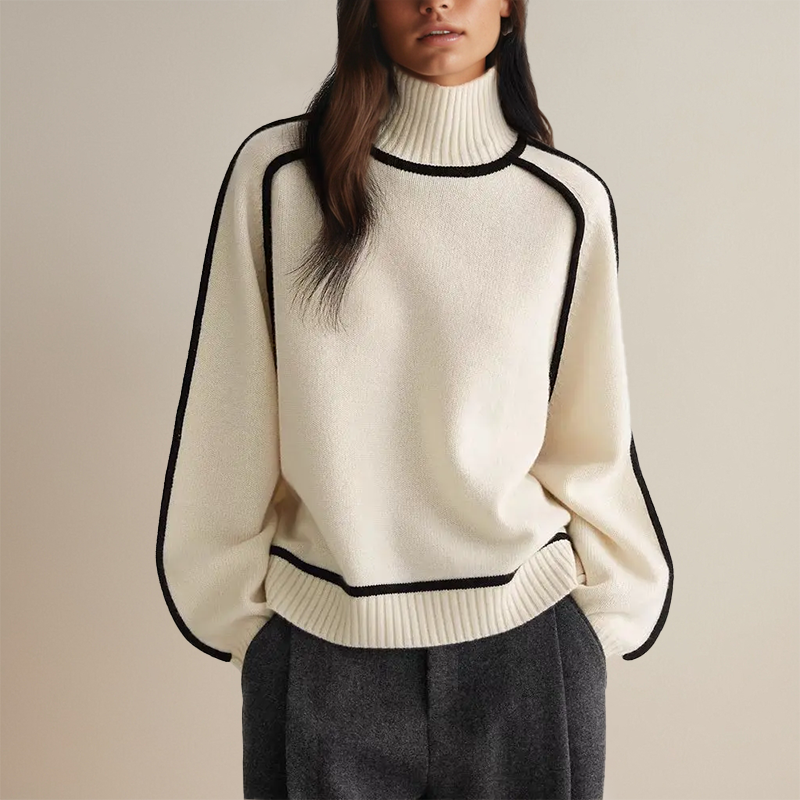 Emilie™ | Pull Col Montant Doux Similaire au Cachemire