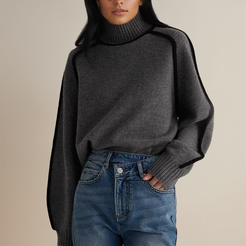 Emilie™ | Pull Col Montant Doux Similaire au Cachemire
