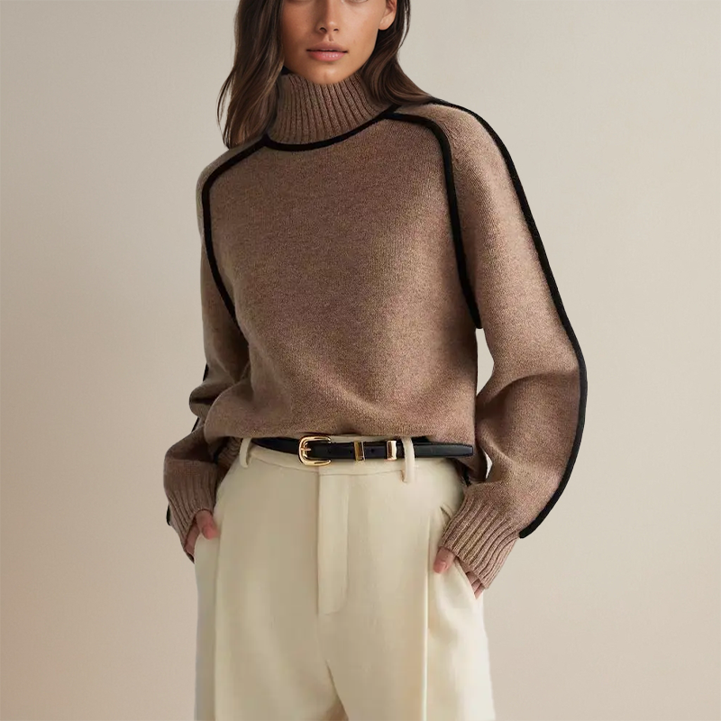 Emilie™ | Pull Col Montant Doux Similaire au Cachemire