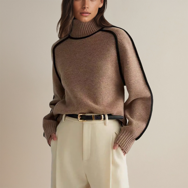 Emilie™ | Pull Col Montant Doux Similaire au Cachemire