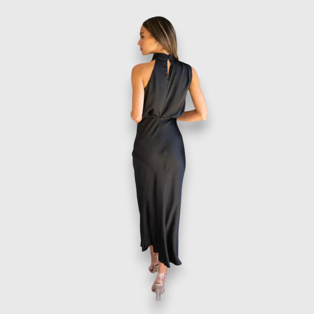 Daisy | Robe Halter en Satin Élégante