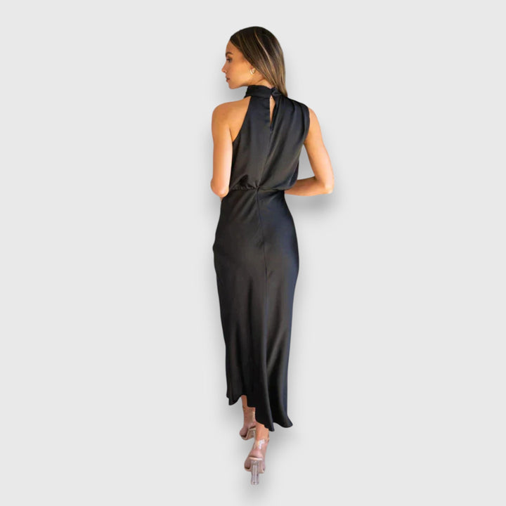 Daisy | Robe Halter en Satin Élégante