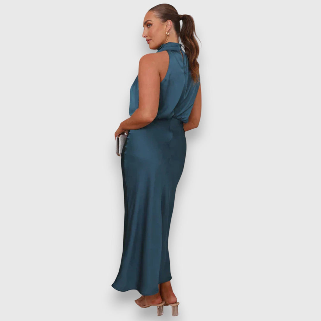 Daisy | Robe Halter en Satin Élégante