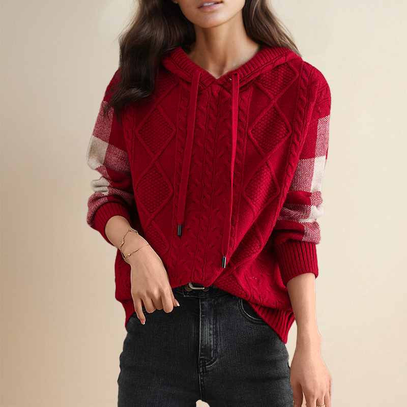 Emily | Pull à Capuche Tressé