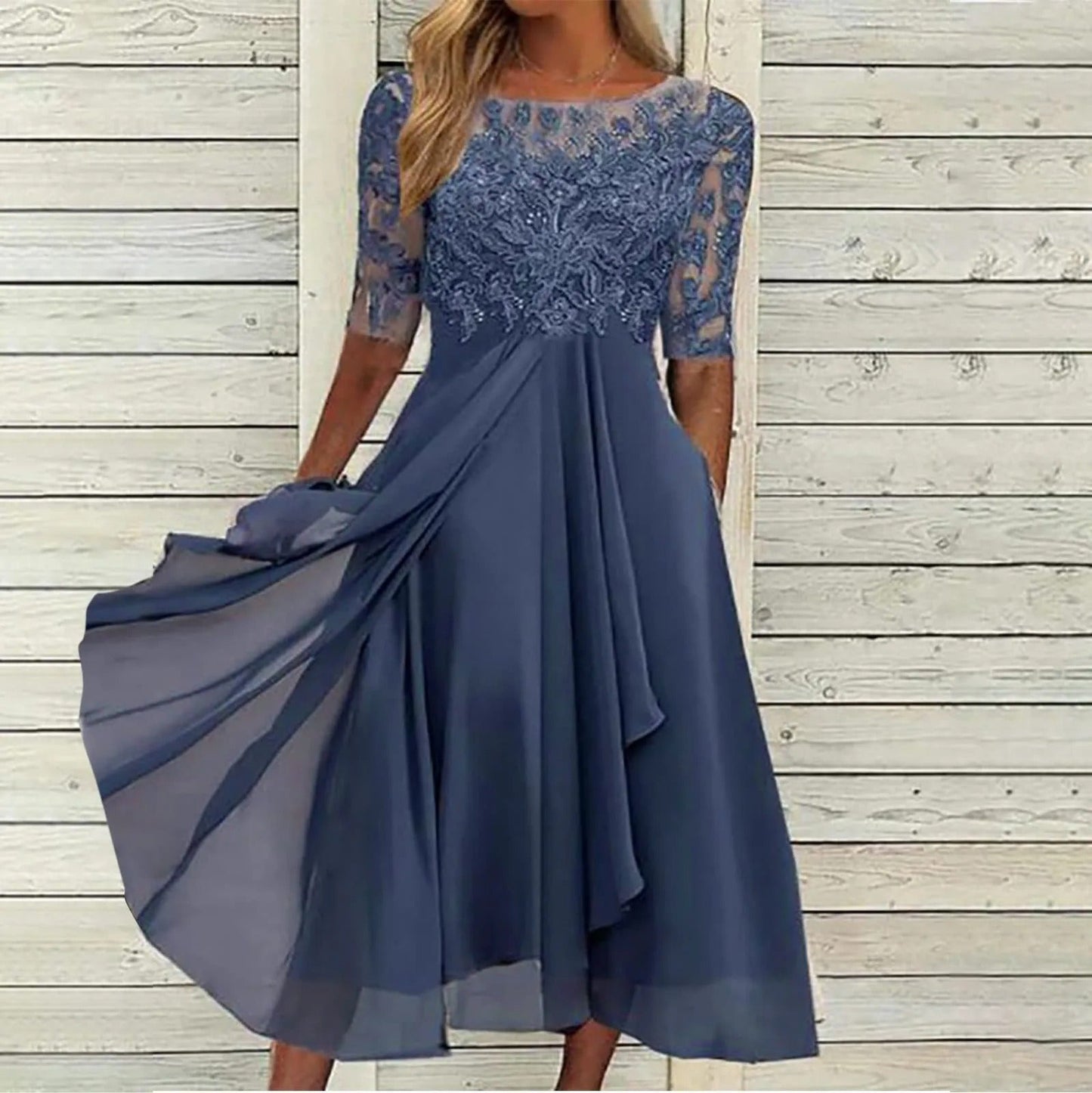 ZIA - ROBE EN DENTELLE DÉLICATE
