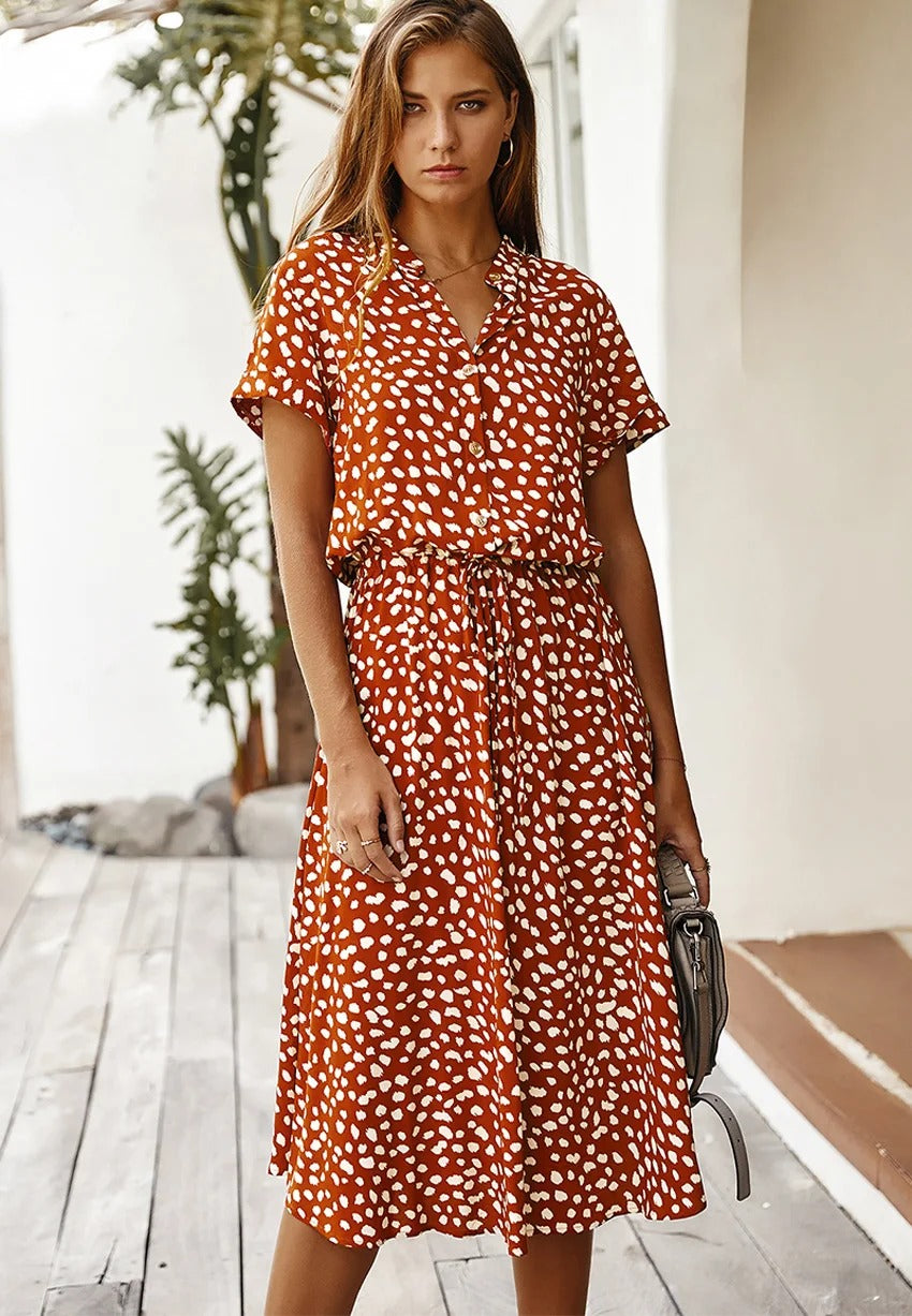 Elaine | Robe Chemise Chic Pour Femme | Midi