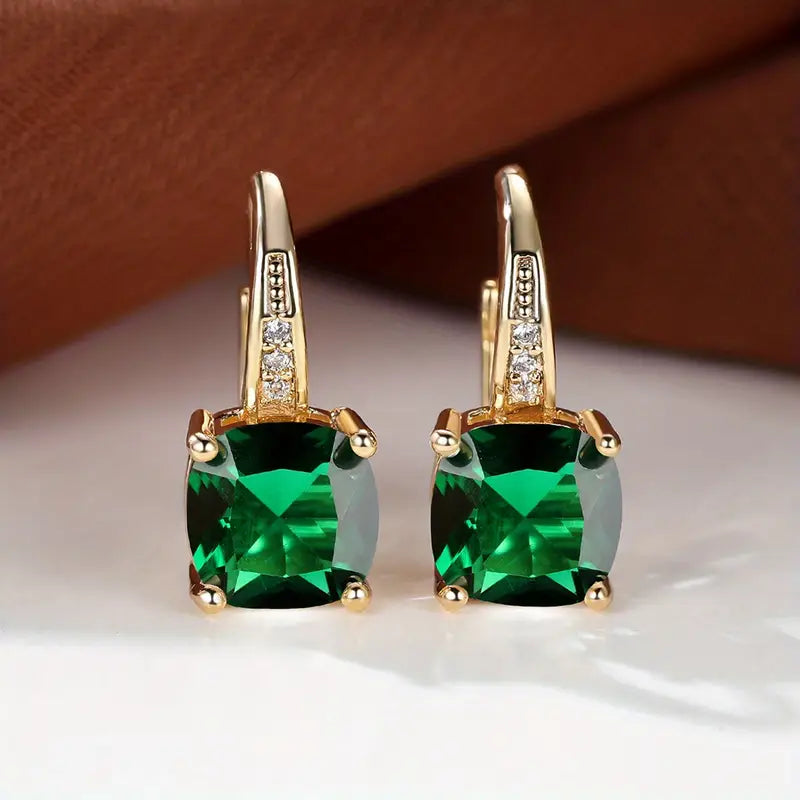 Boucles d'oreilles créoles avec Pierre Mystique | Or