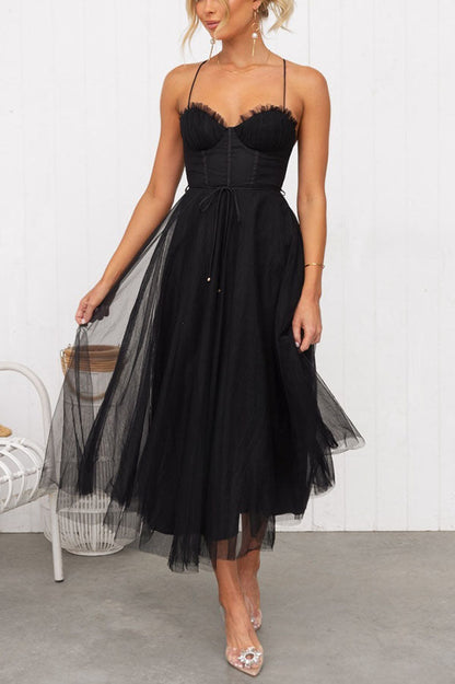 Robe Longue Élégante avec Bustier - Robe de Cérémonie Fluide