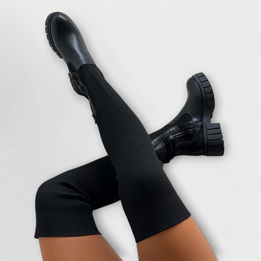 Lureva – Stivali Overknee con Suola Chunky