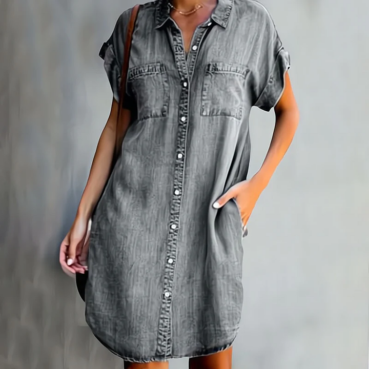 Delight – Robe en jean décontractée avec boutons