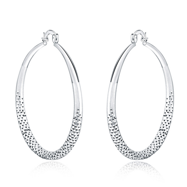 Boucles d'oreilles créoles en argent sterling