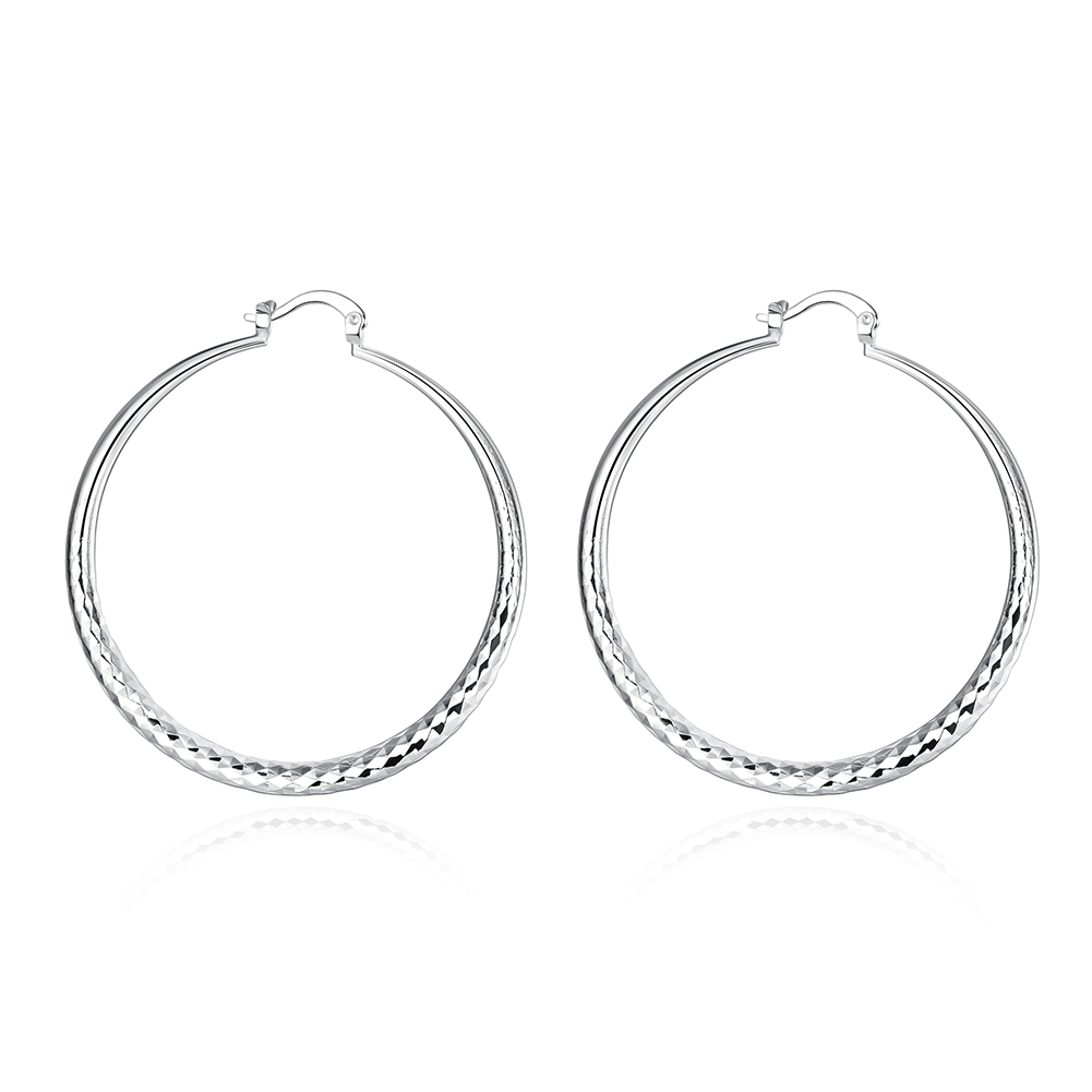 Boucles d'oreilles créoles en argent sterling
