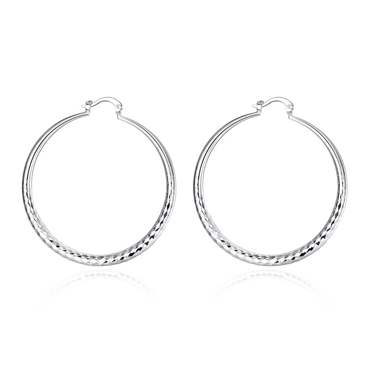 Boucles d'oreilles créoles en argent sterling