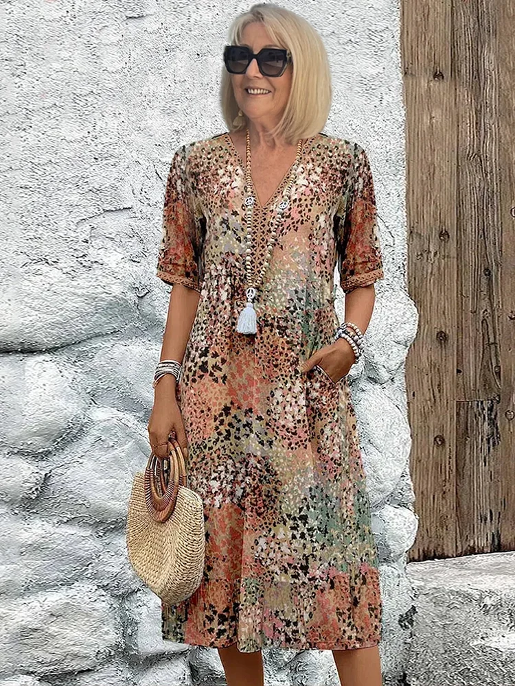 Camille | Robe Midi Vibrante
