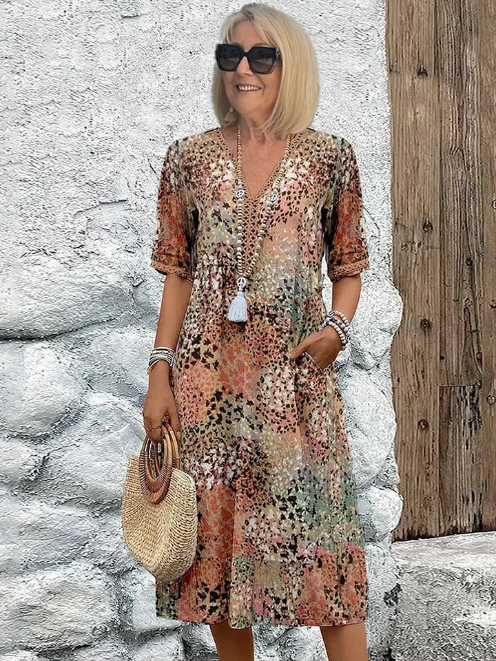 Camille | Robe Midi Vibrante
