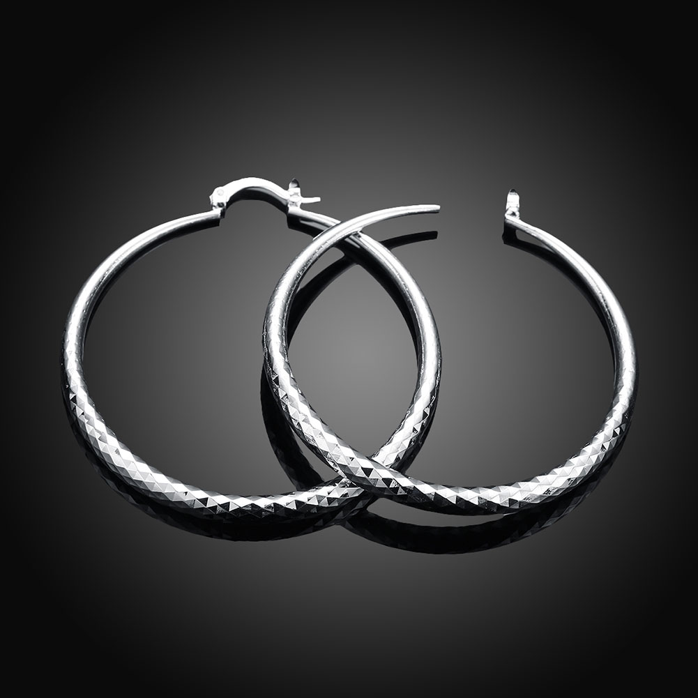 Boucles d'oreilles créoles en argent sterling