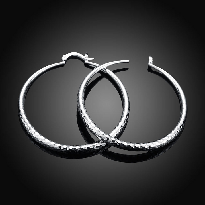 Boucles d'oreilles créoles en argent sterling