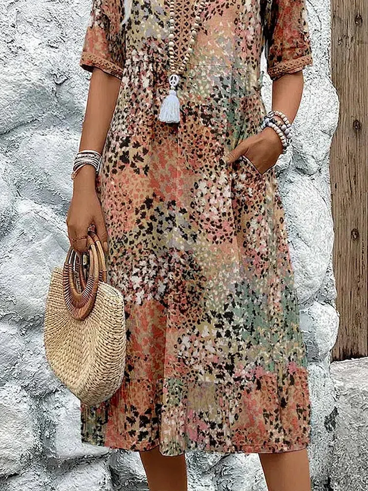 Camille | Robe Midi Vibrante
