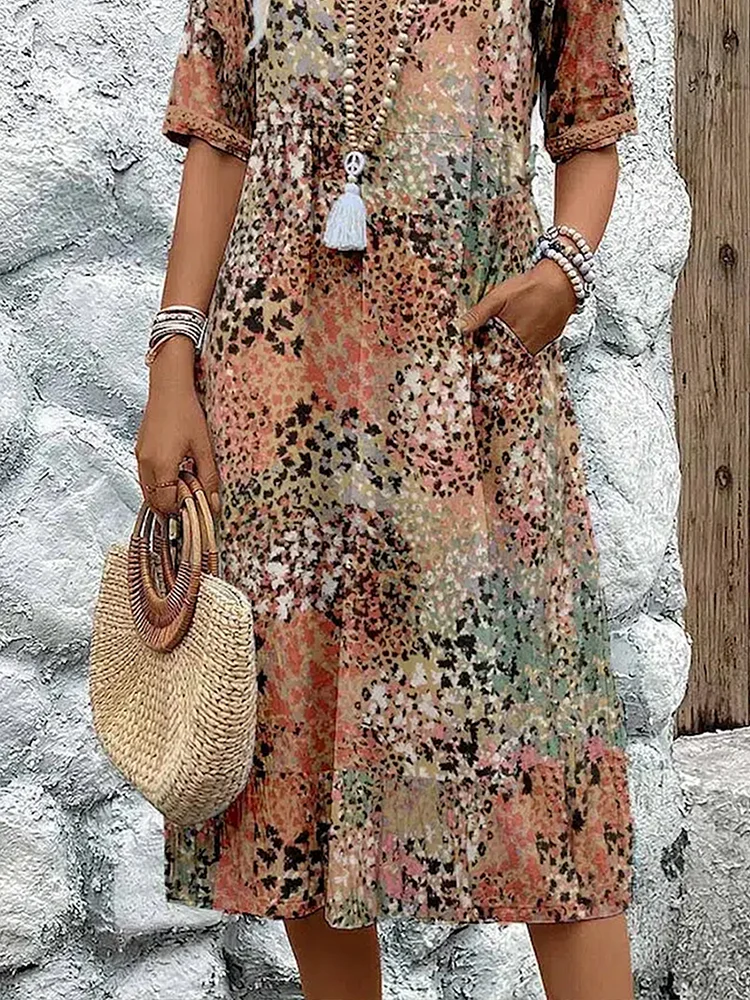 Caramina - Élégant Robe Midi Femme Douce