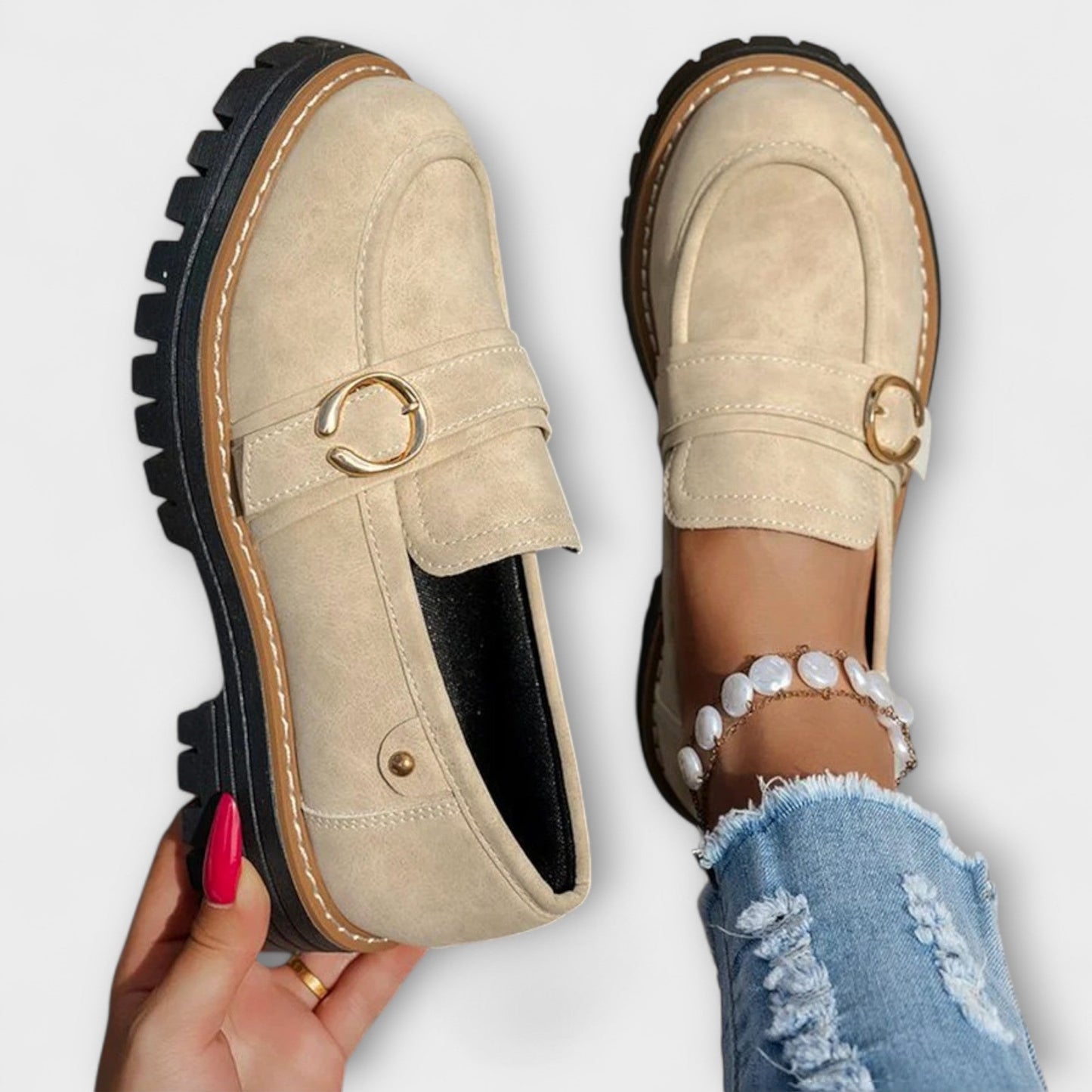 Lora™ | Mocassins Casual à Bout Rond