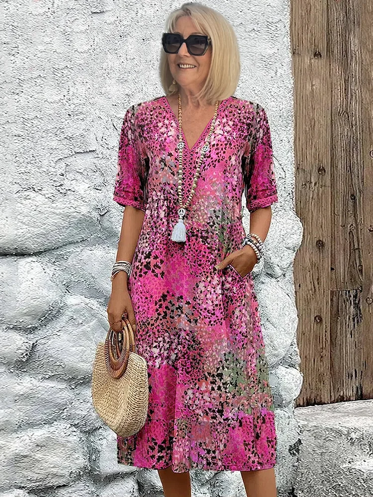 Camille | Robe Midi Vibrante