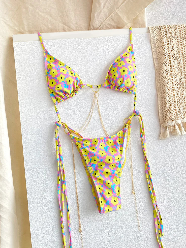 SoSoof - Bikini brésilien avec chaîne