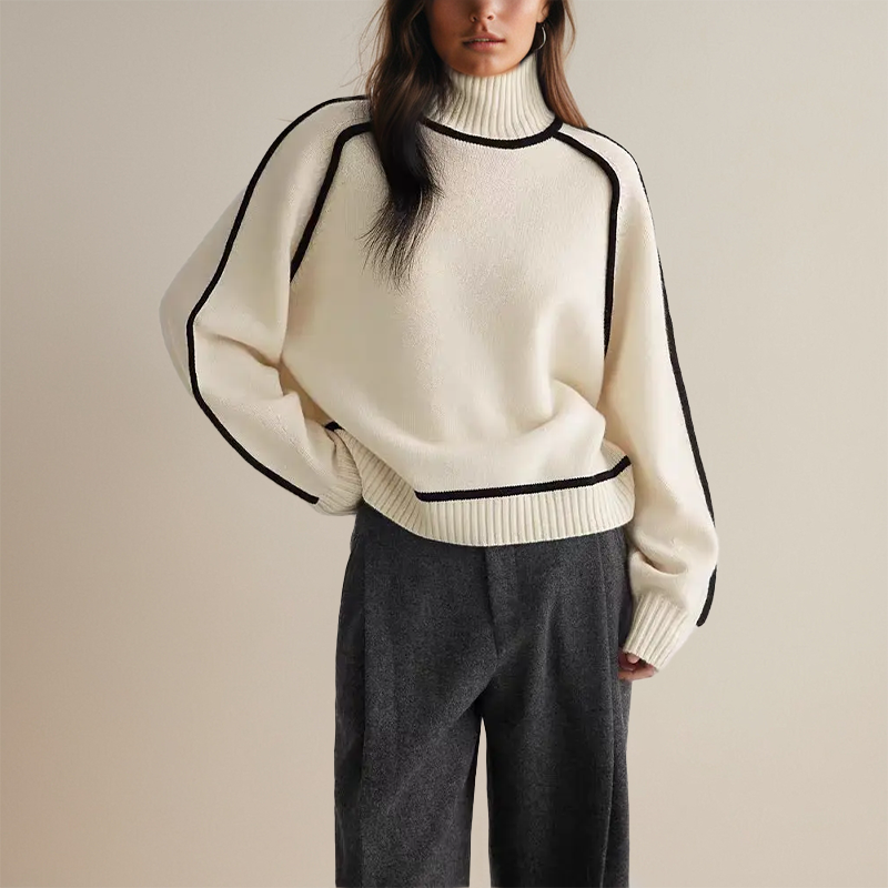 Emilie™ | Pull Col Montant Doux Similaire au Cachemire