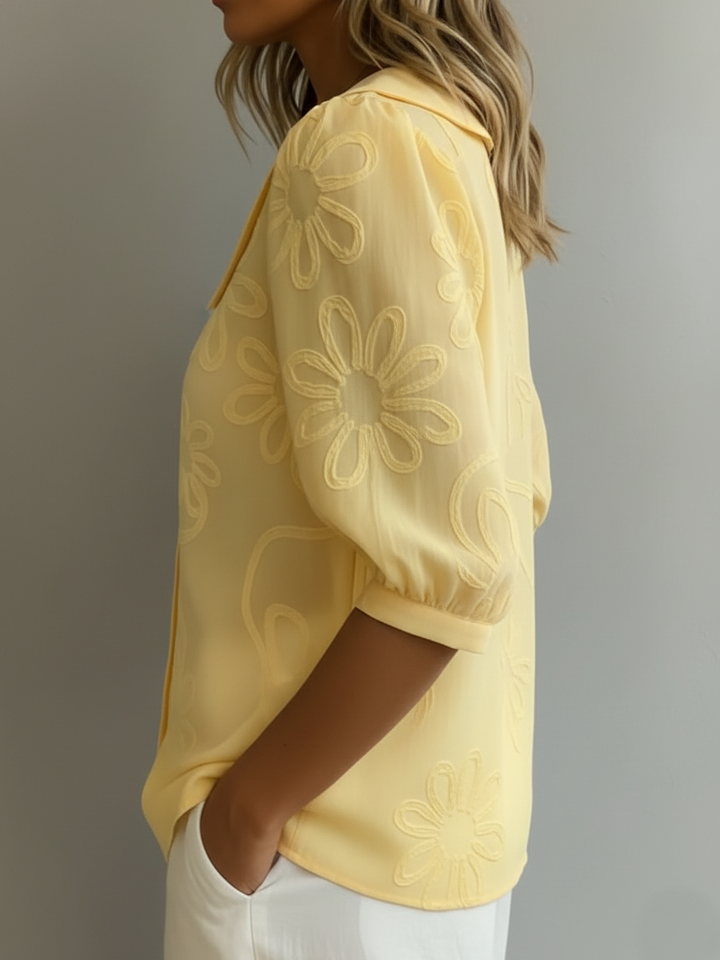 Aurélie™ | Blouse Florale Légère, Élégance Naturelle
