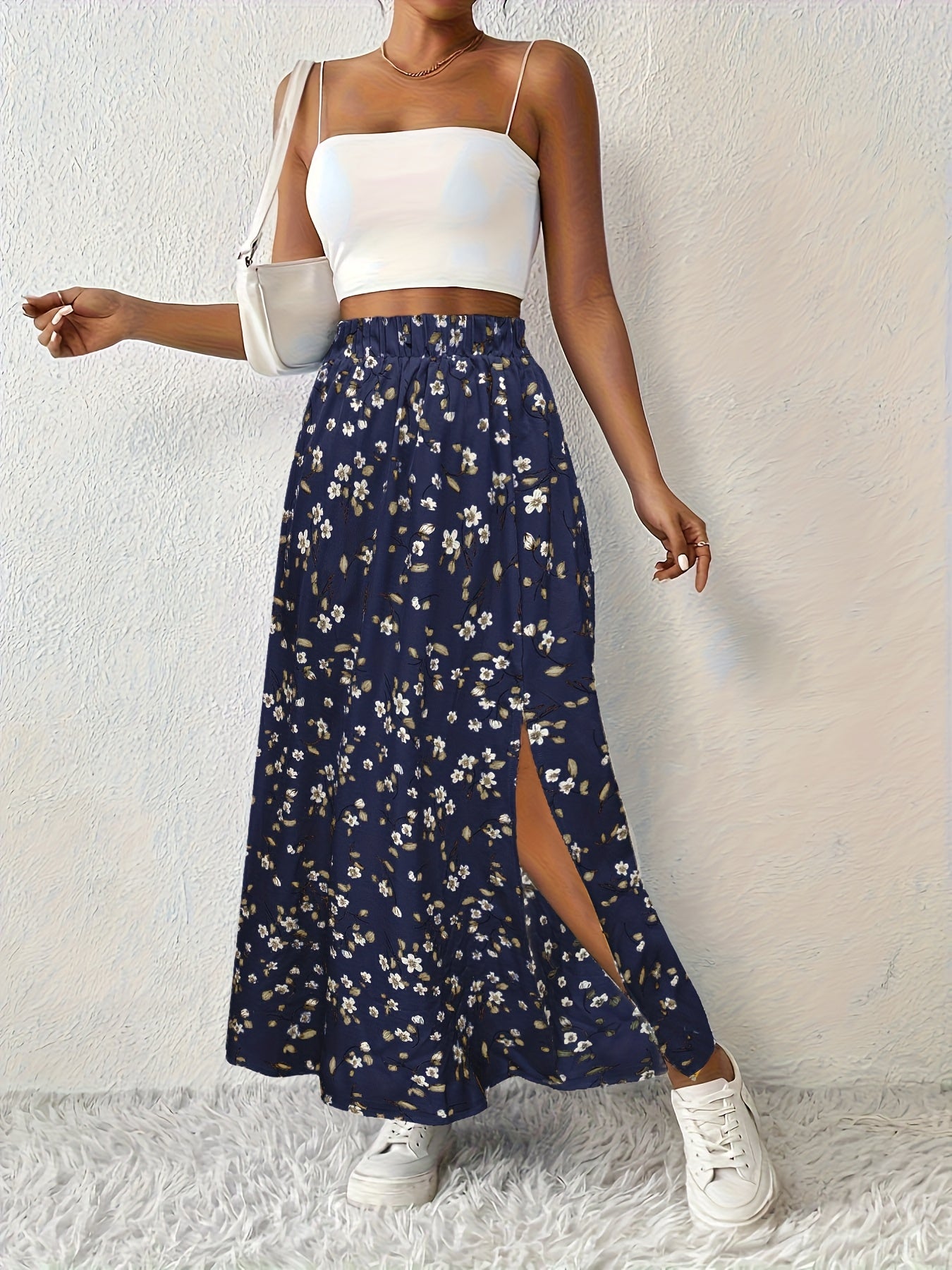 SOLYNNE – JUPE MAXI À IMPRIMÉ FLORAL