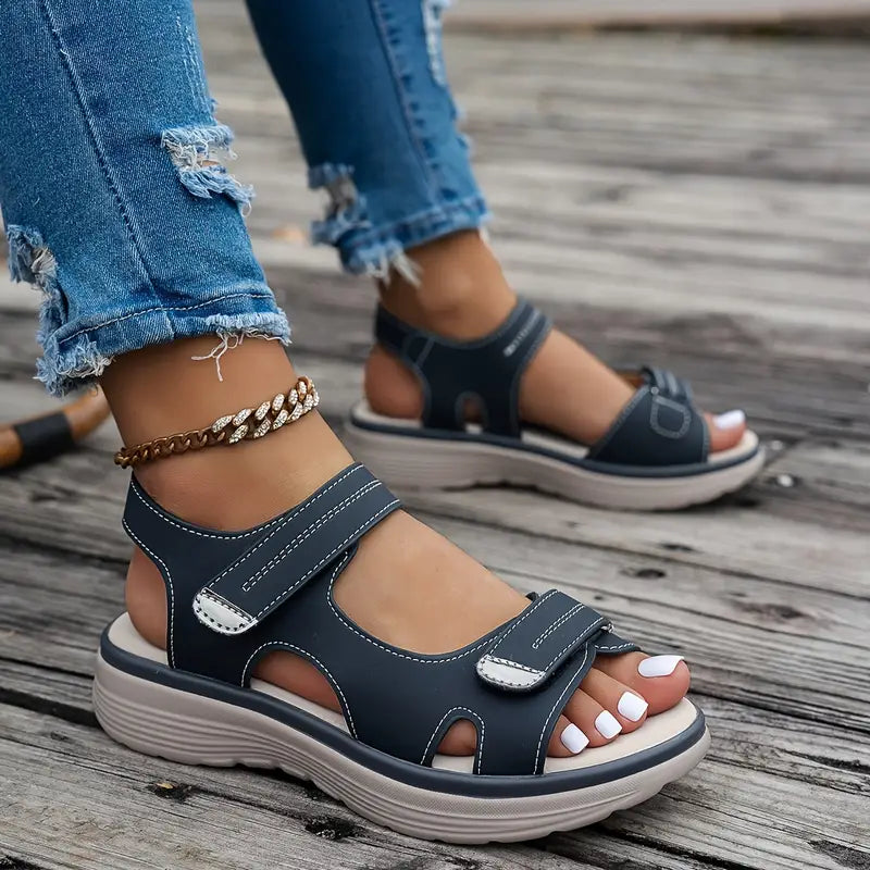 Alia™ | Sandales à talon compensé confortables avec bride de cheville