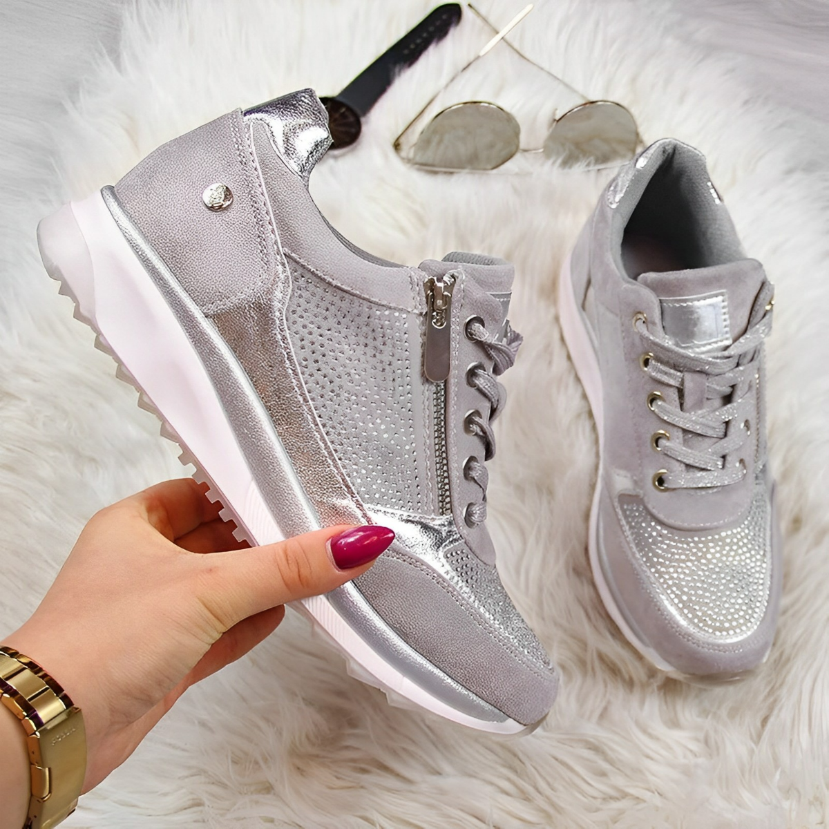 Pro Chaussures – Chaussures Orthopédiques de Soutien avec Fermeture Éclair
