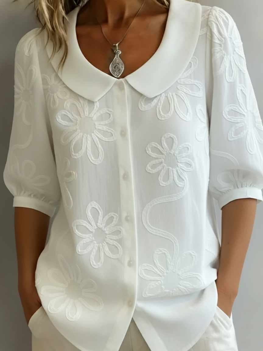 Aurélie™ | Blouse Florale Légère, Élégance Naturelle