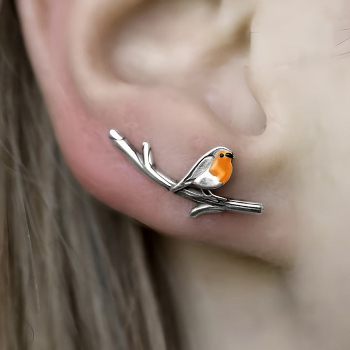 Boucles d'oreilles en forme d'oiseau animal cartoon