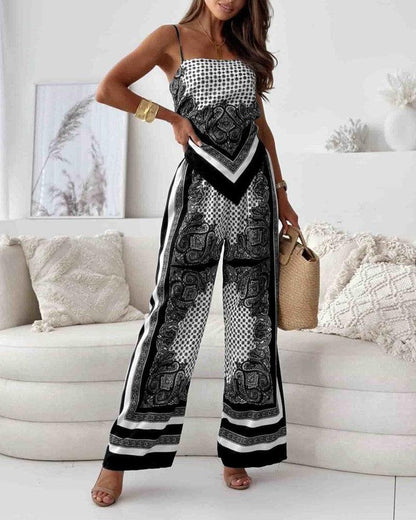 Helen | Ensemble de Vêtements à Deux Pièces avec Haut et Pantalon Élégant Prêt pour les Vacances