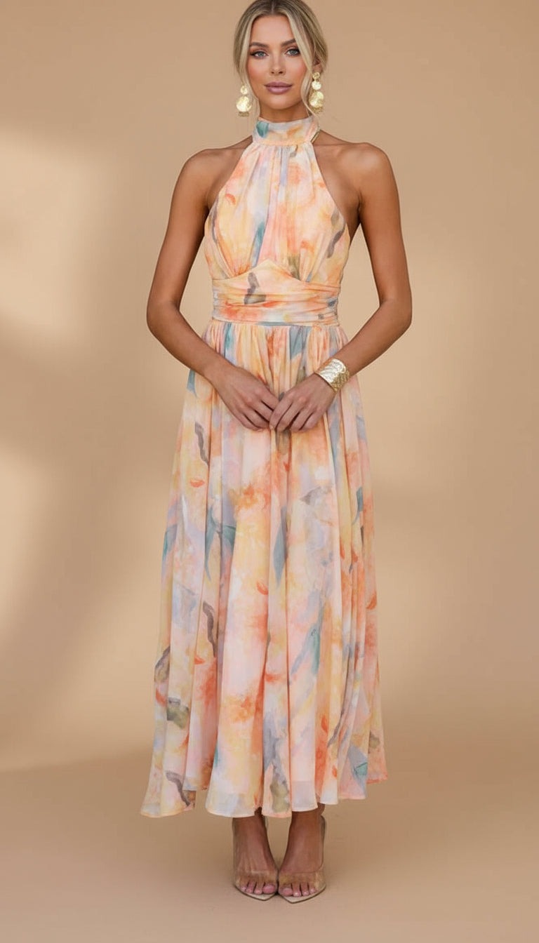 Abigail | Robe Maxi avec Imprimé