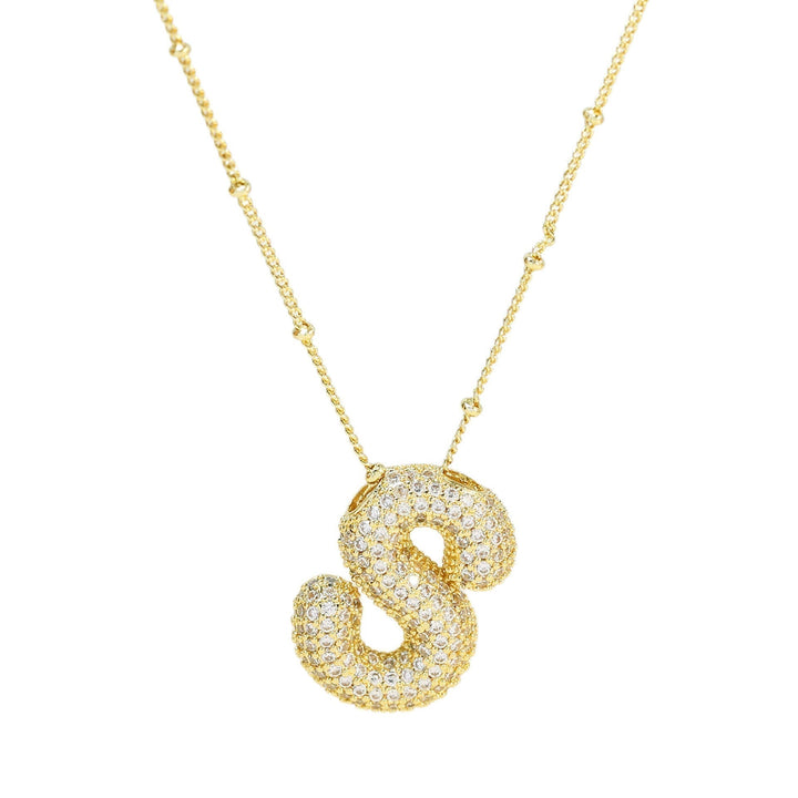 Savannah | Collier avec Lettre à Bulles en Diamant