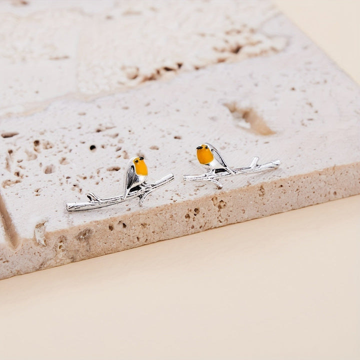 Boucles d'oreilles en forme d'oiseau animal cartoon